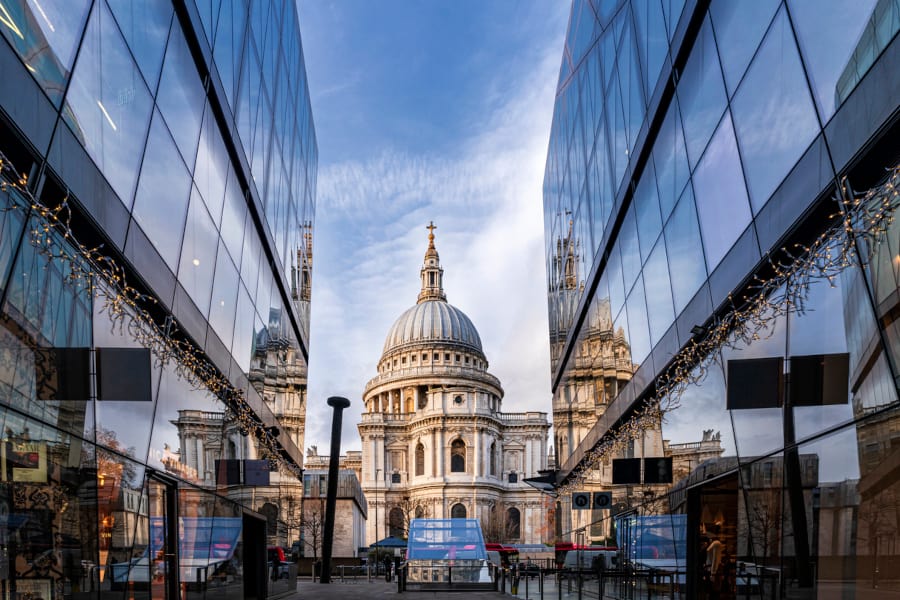 An image of St Paul's Cathedral in London.